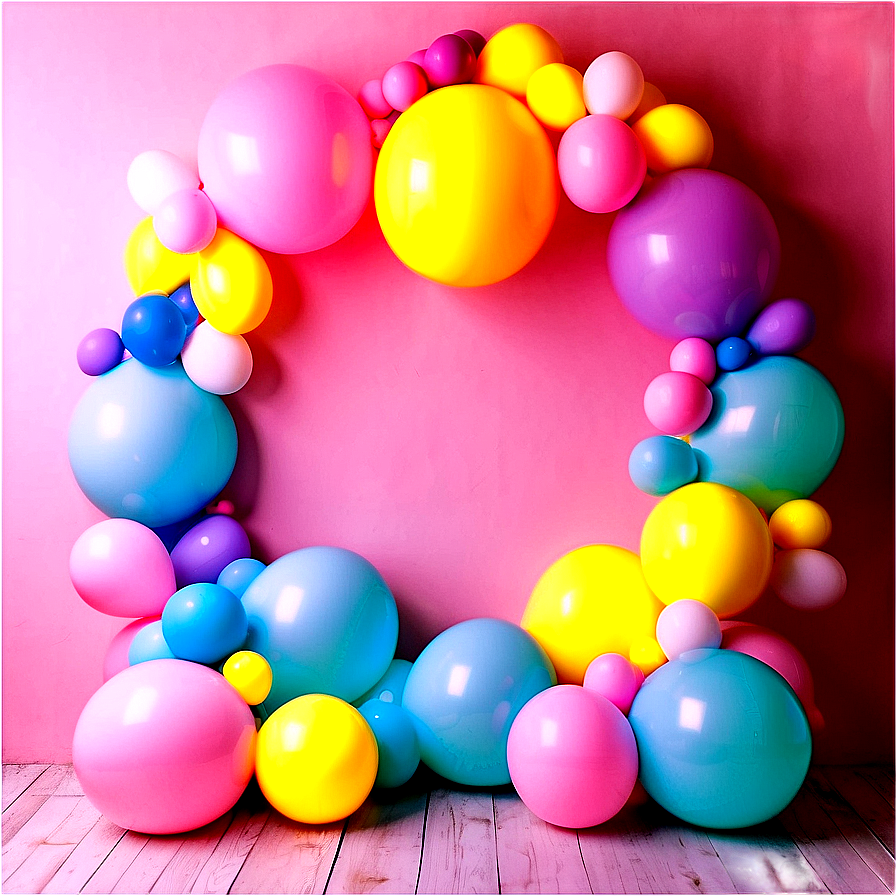 Pastel Balloon Garland Inspiration Png Gmj16