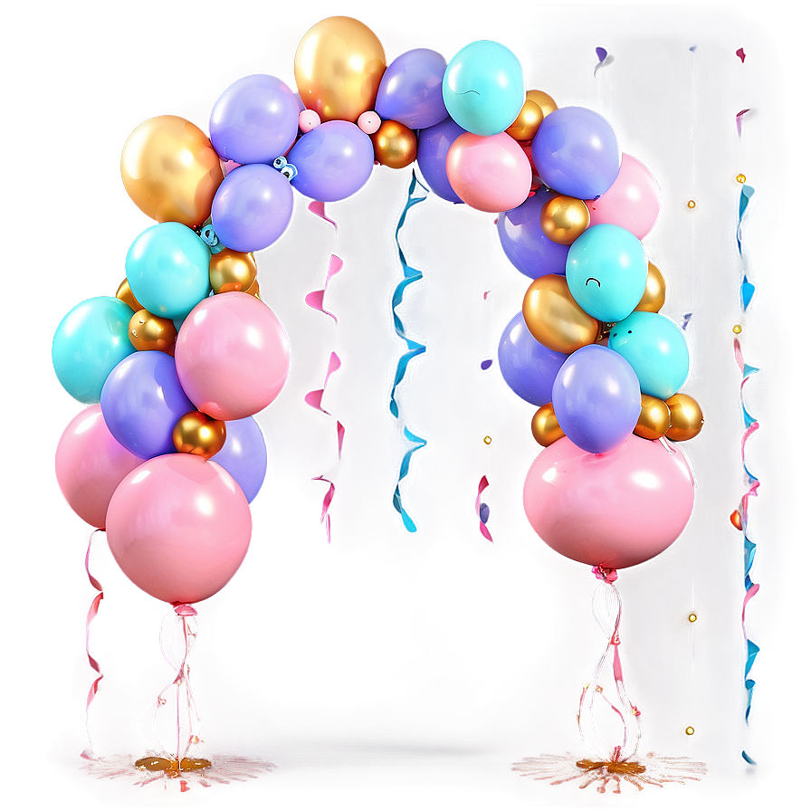 Pastel Balloon Garland Inspiration Png Mlx