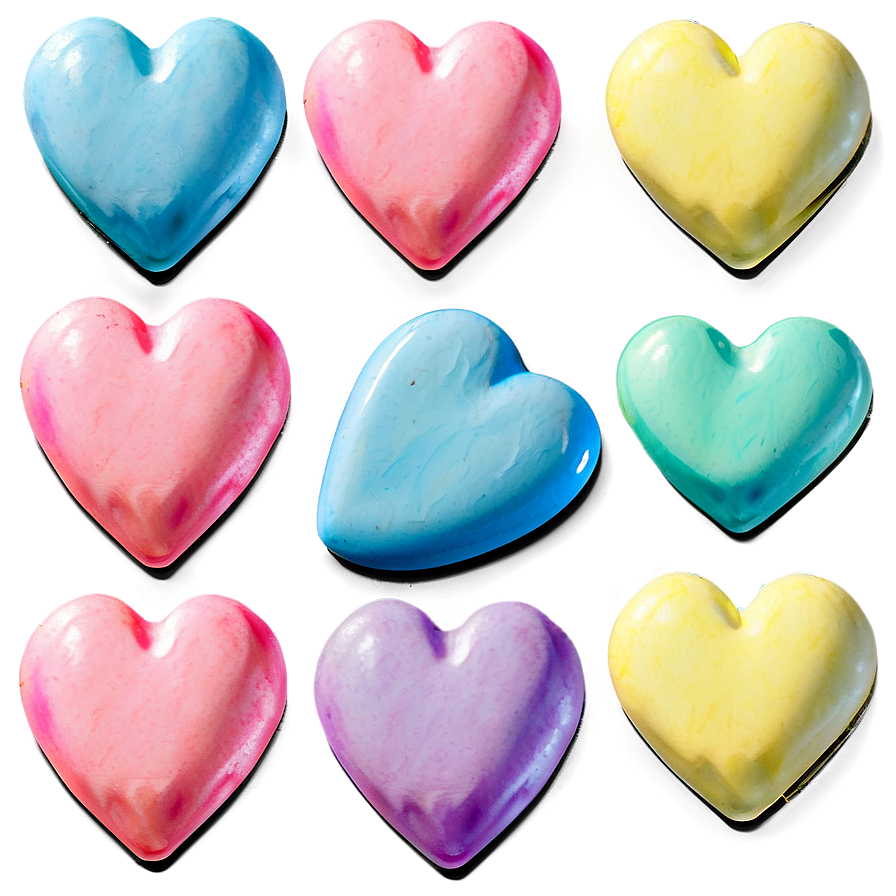 Pastel Candy Hearts Png Cll8