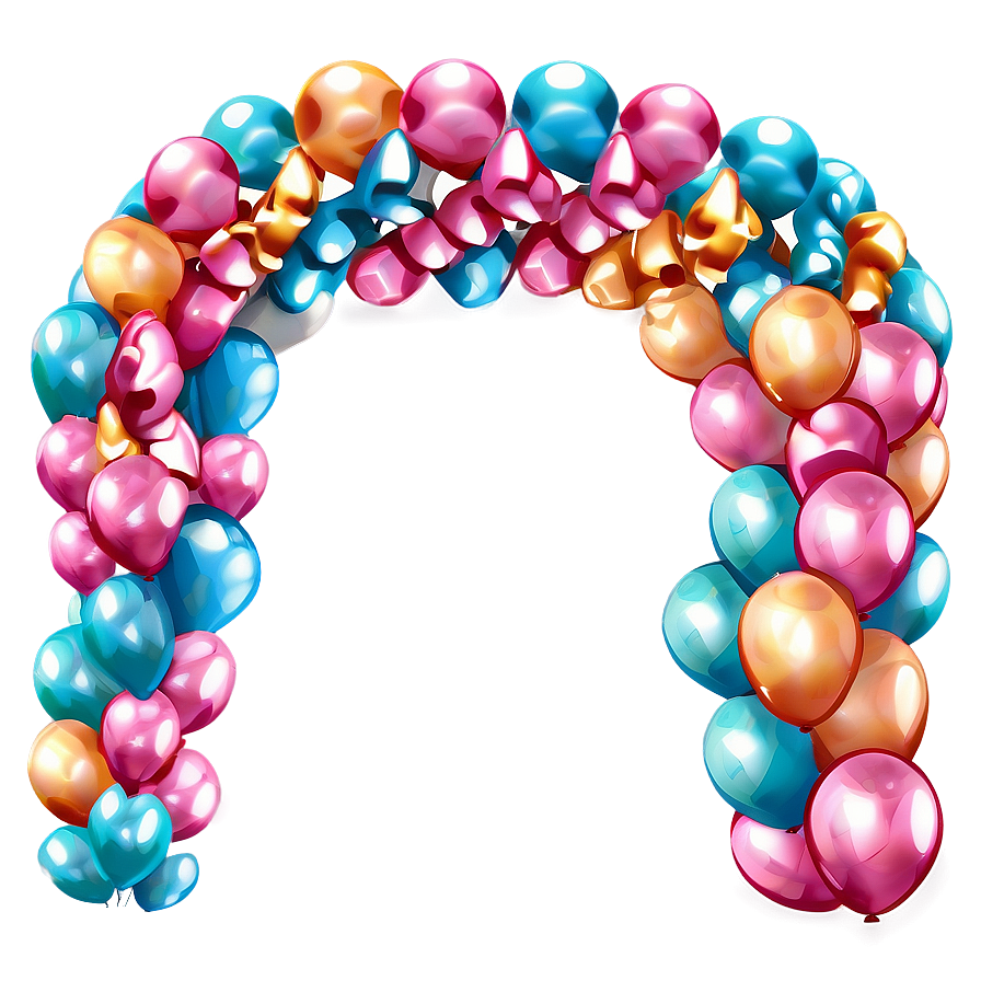 Pastel Colors Balloon Arch Png 44