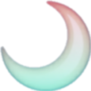 Pastel Crescent Moon Illustration