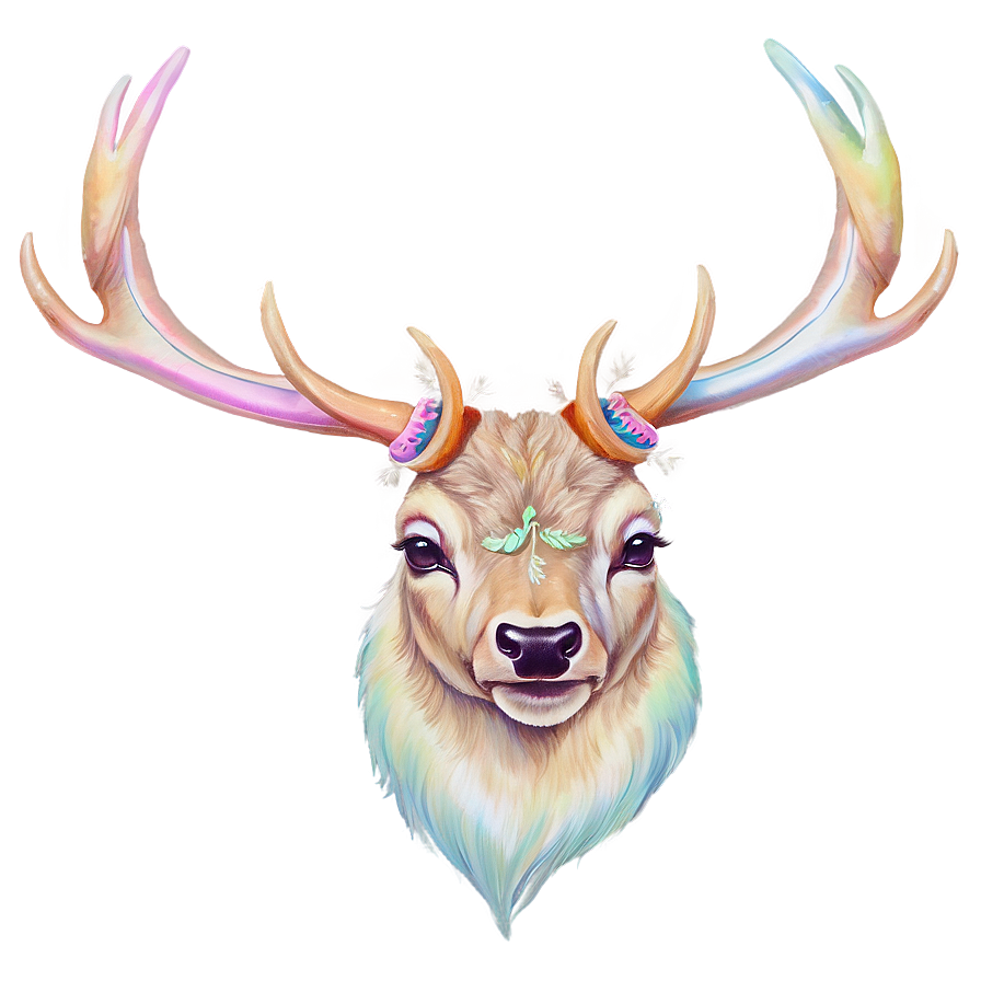 Pastel Deer Antler Png 41