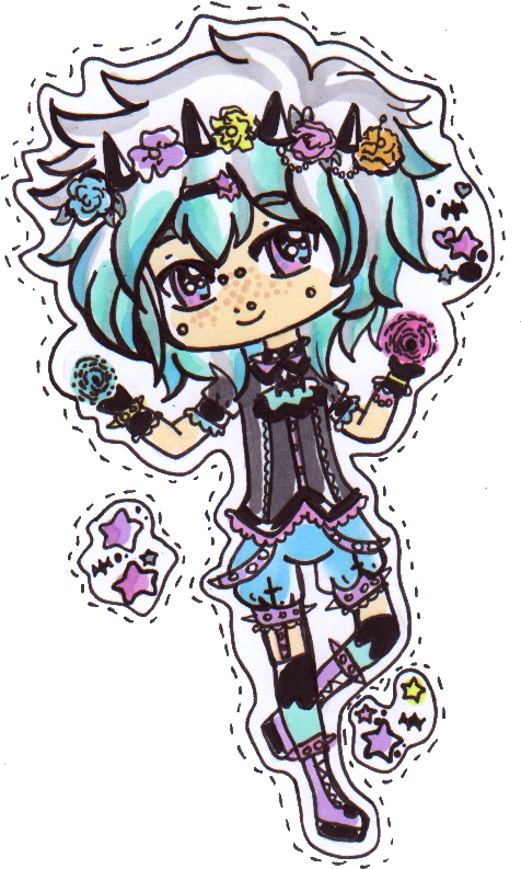 Pastel Goth Boy - Cute Pastel Goth Chibis, HD Png Download PNG with transparent background