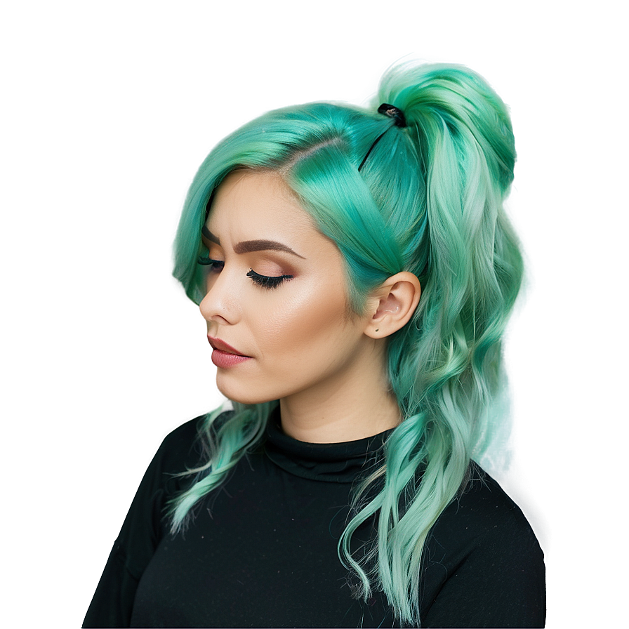 Pastel Green Hair Dream Png 06282024