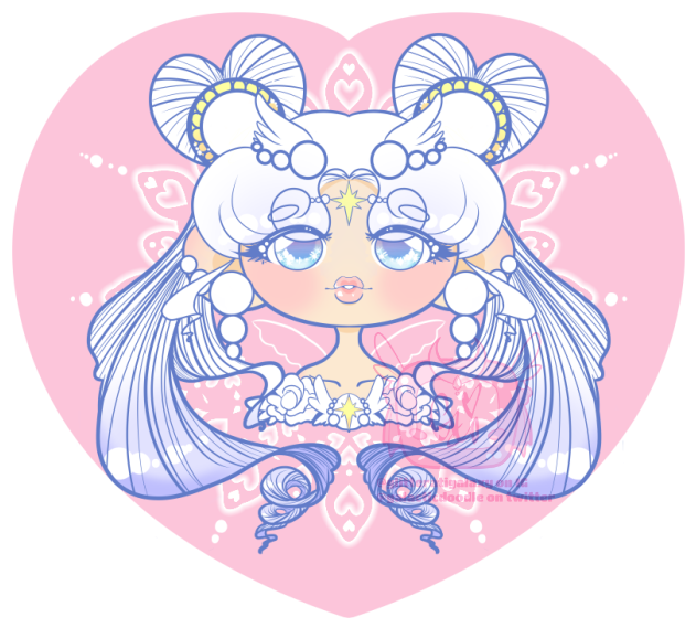 Pastel Heart Anime Character PNG with transparent background