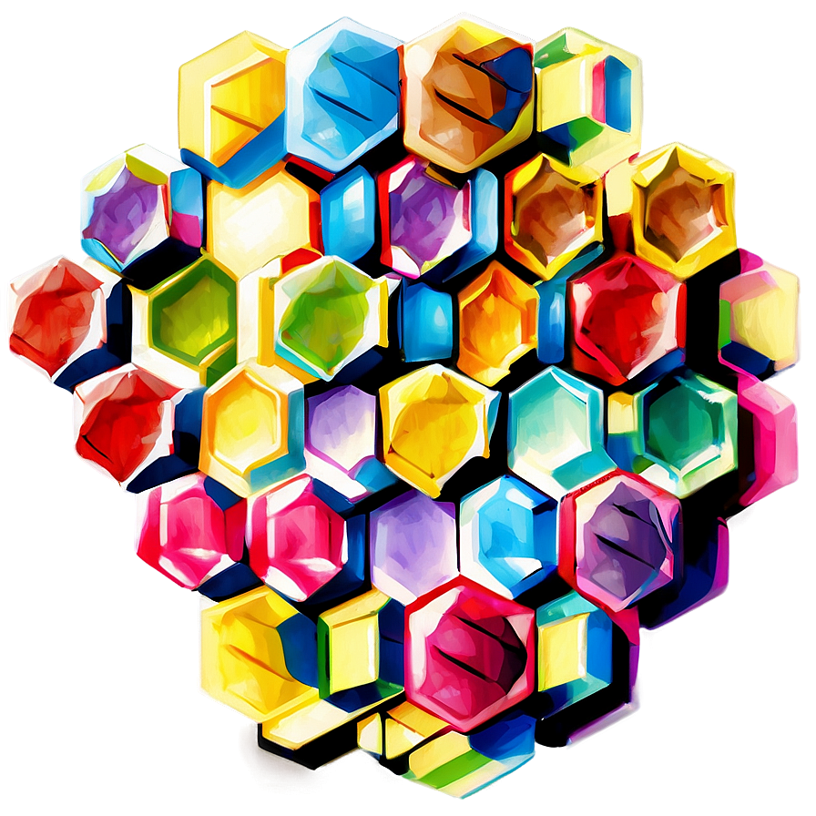 Pastel Hexagon Pattern Png 06202024