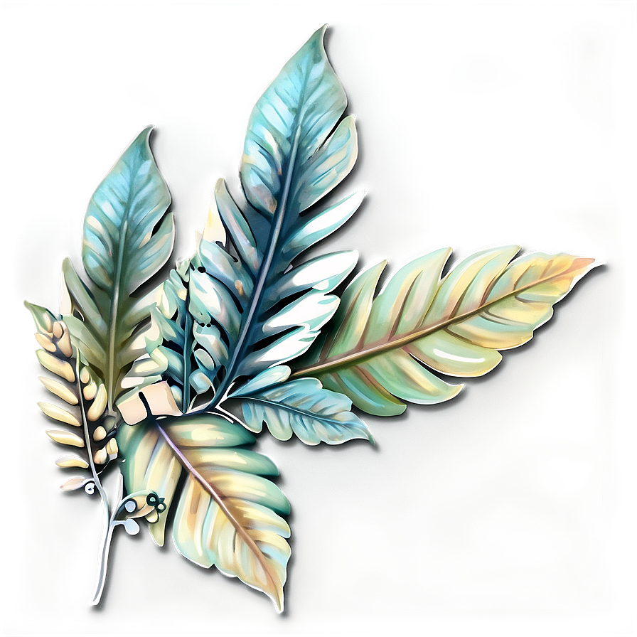 Pastel Leaves Png 62