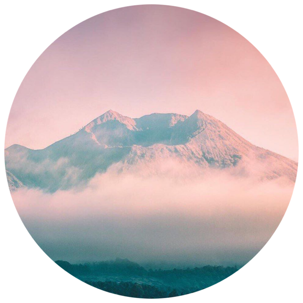 Pastel Mountain Summit Aesthetic