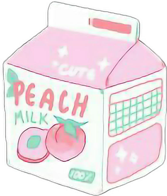 Pastel Peach Milk Carton Aesthetic