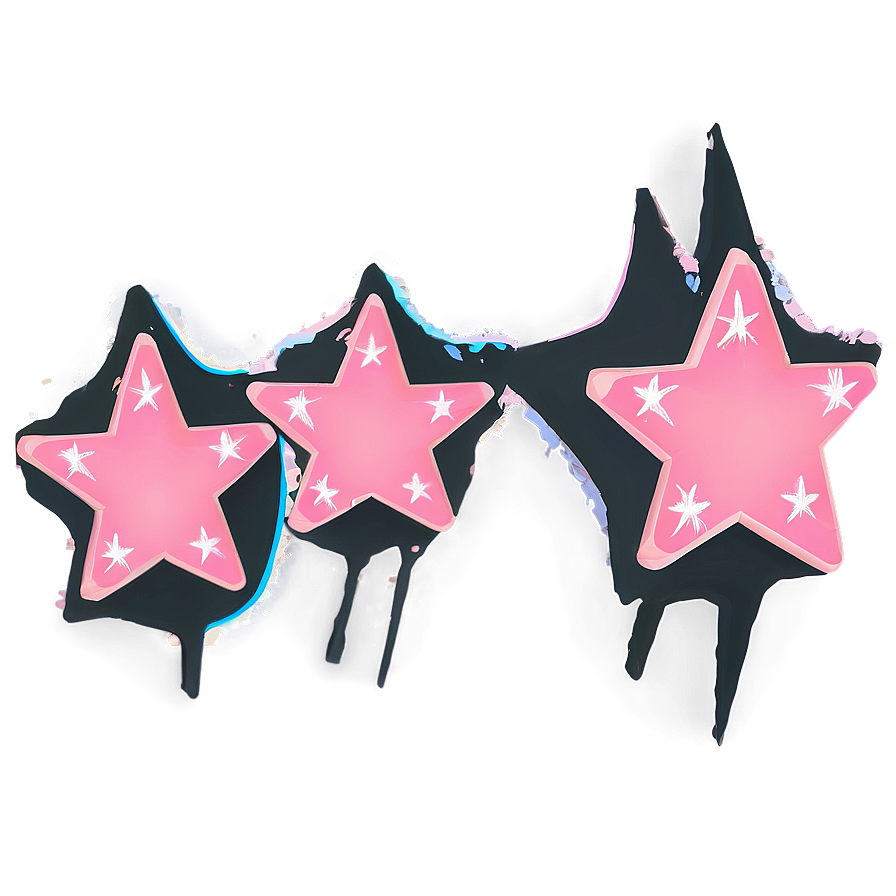 Pastel Pink Stars Png 06122024