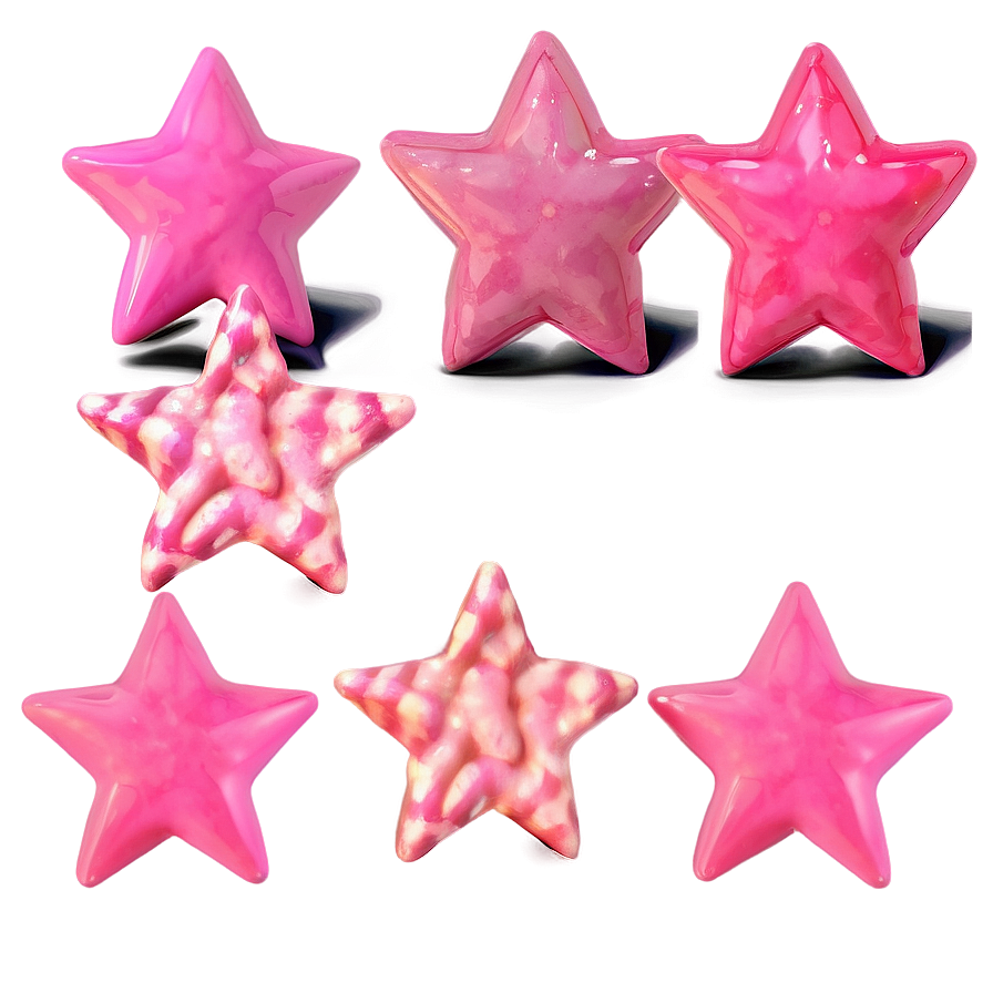 Pastel Pink Stars Png Tlo