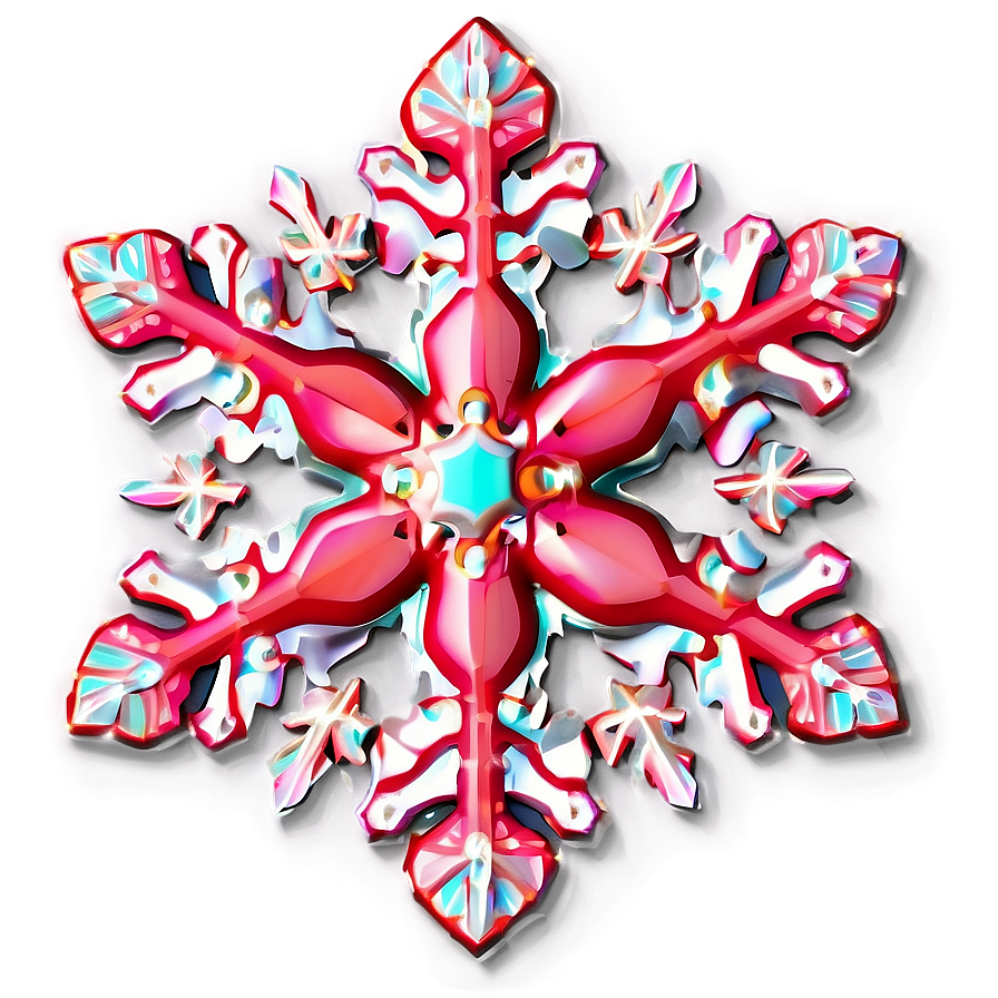 Pastel Red Snowflake Png Nsd9