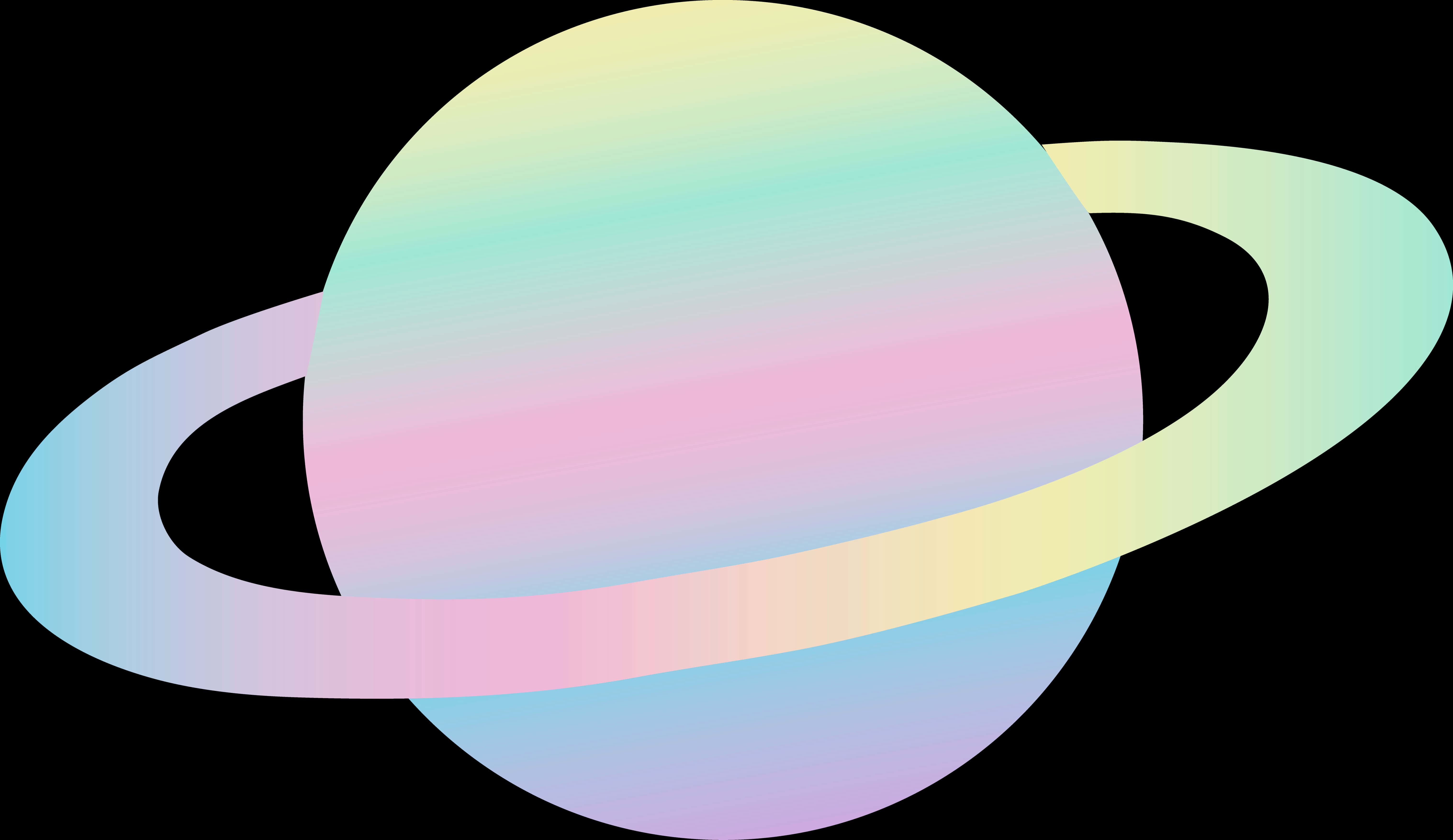 Pastel Saturn Illustration