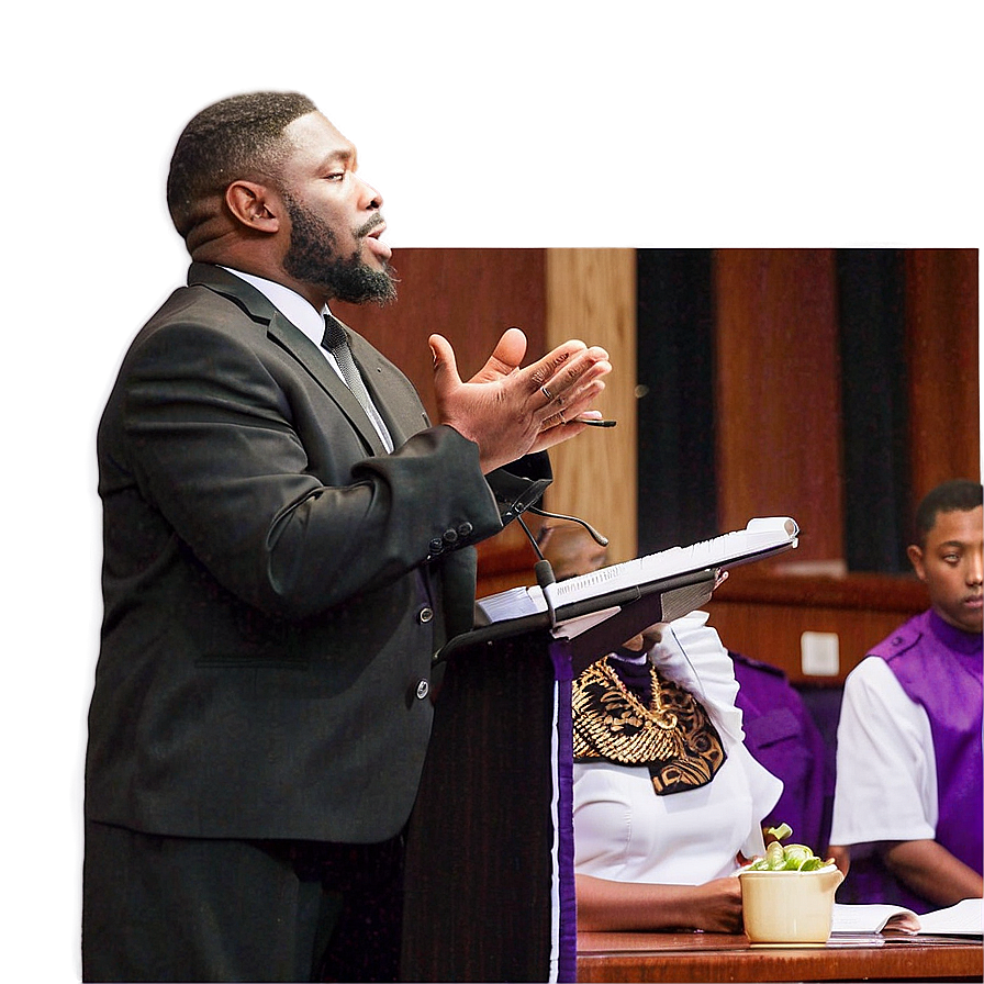 Pastor Giving Sermon Png 19