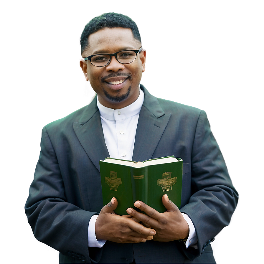 Pastor With Holy Book Png 06272024