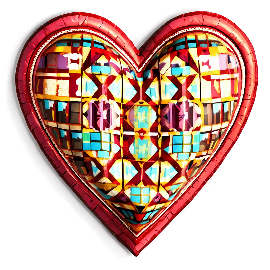 Patchwork Heart Clipart Design Png Dwi