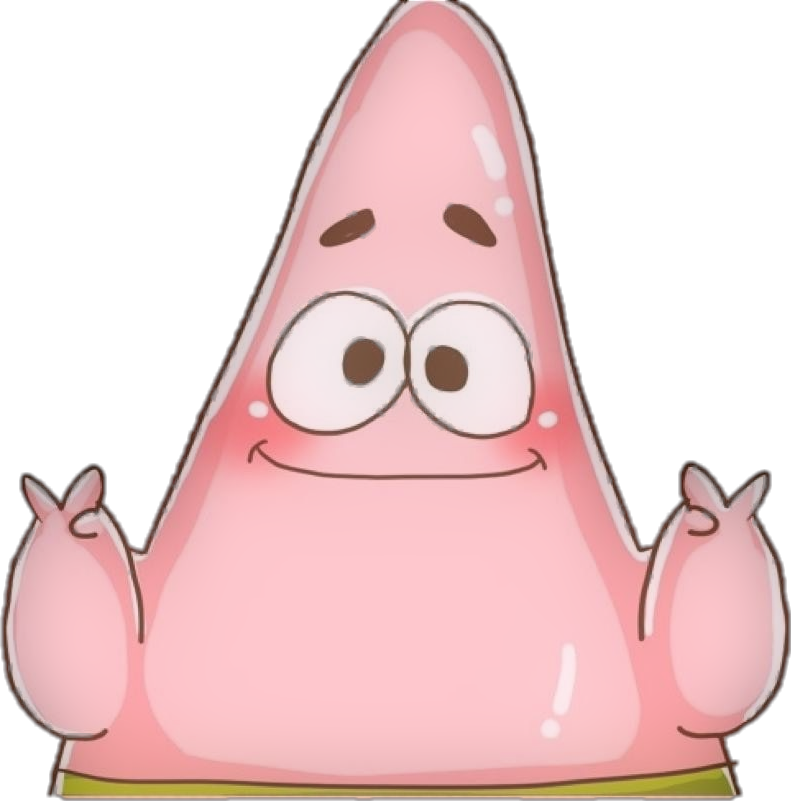 Patrick Star Cheerful Pose PNG with transparent background