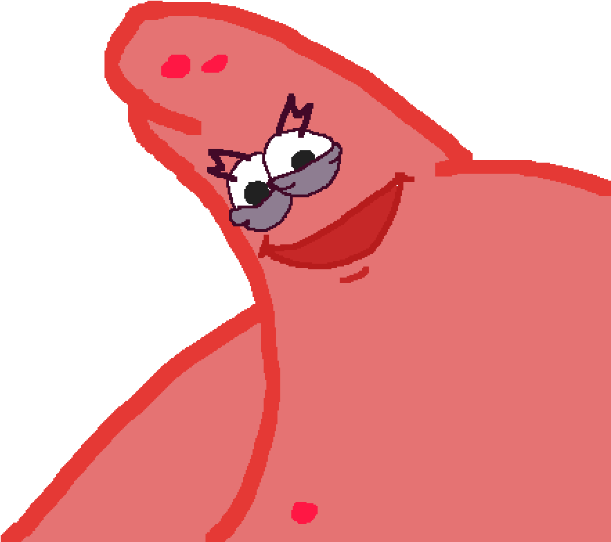 Patrick Star Cheerful Pose PNG with transparent background