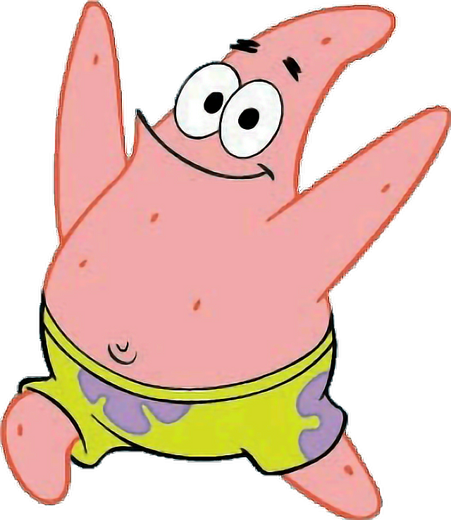 Patrick_ Star_ Happy_ Expression PNG with transparent background