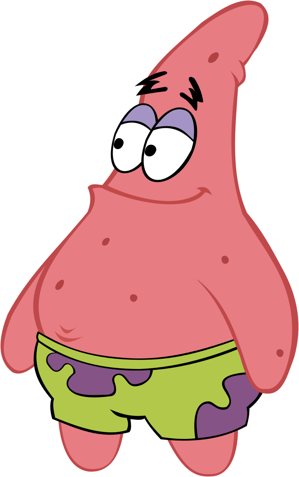 Patrick Star Standing Cartoon PNG with transparent background