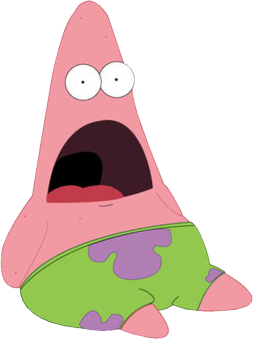 Patrick_ Star_ Surprised_ Expression PNG with transparent background