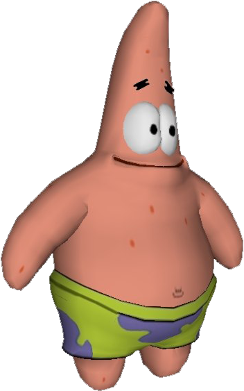 Patrick Star3 D Model PNG with transparent background