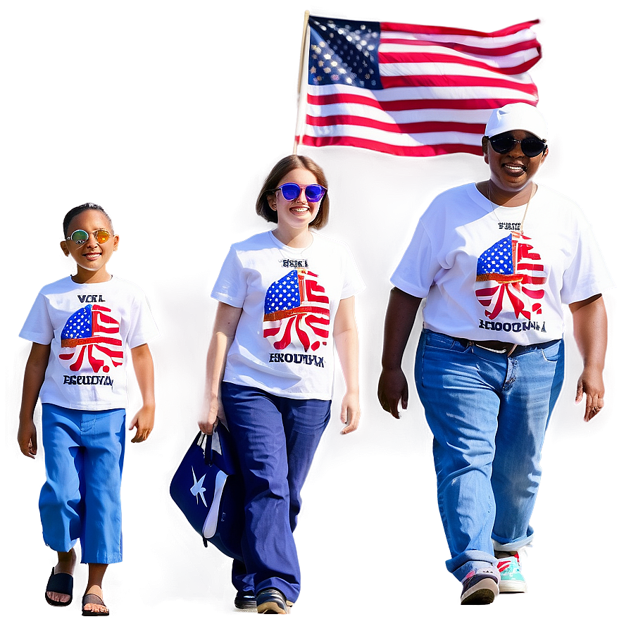 Patriotic 4th of July Parade PNG vik PNG with transparent background