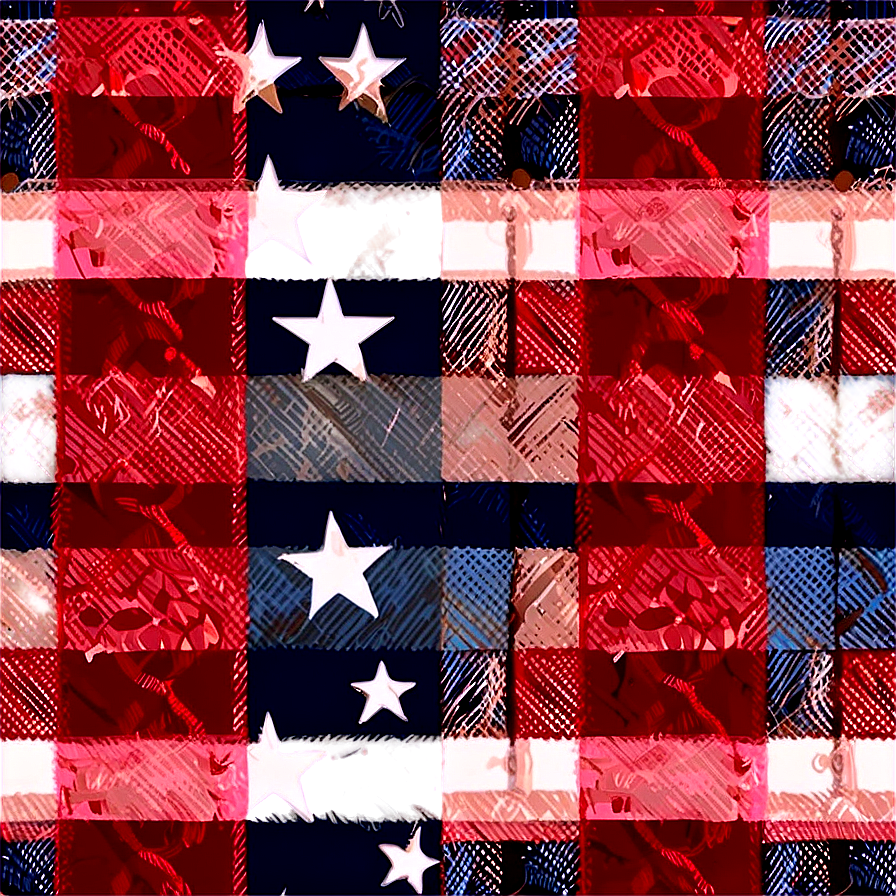 Patriotic American Plaid Png 06272024