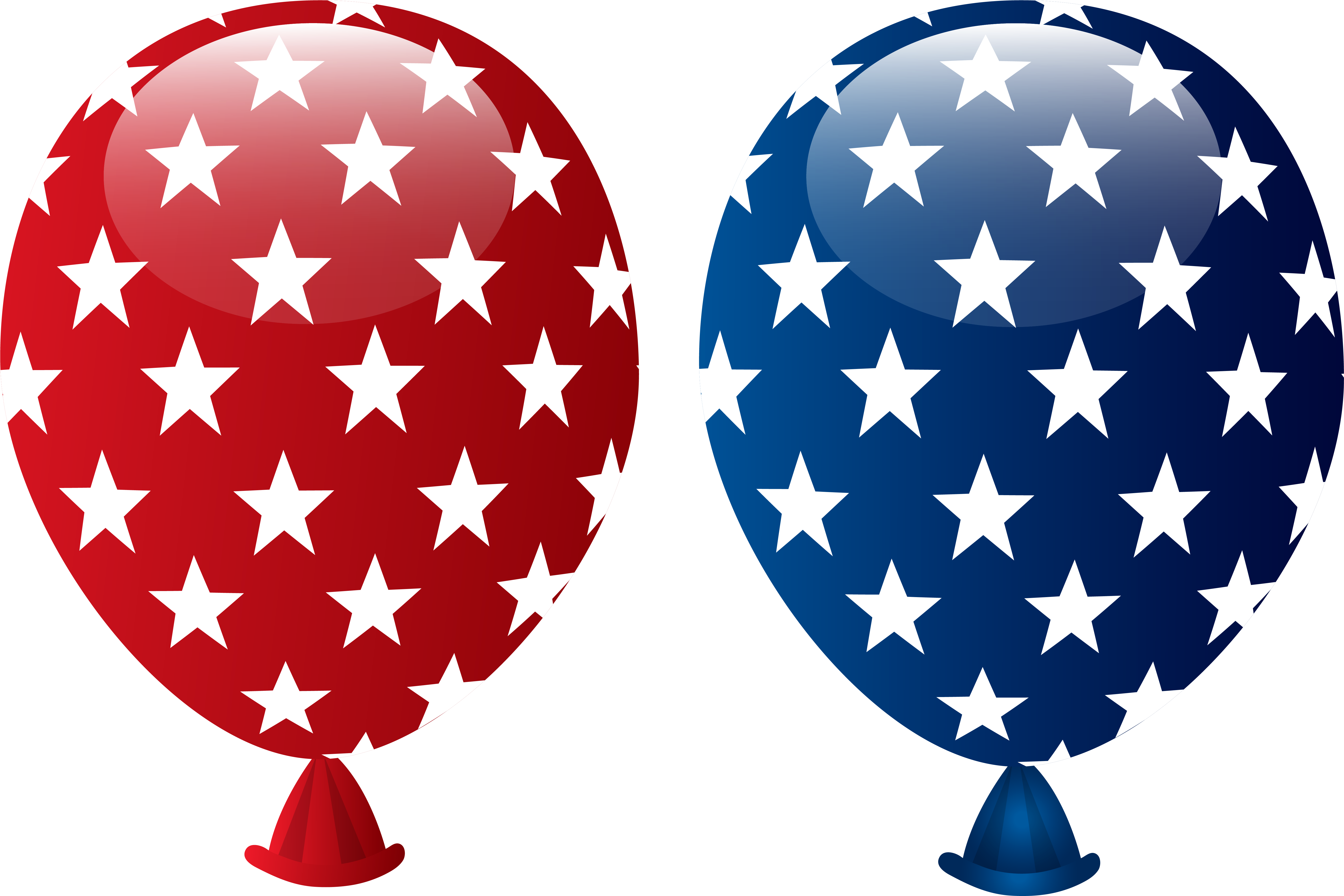 Patriotic Balloons4th July Celebration PNG with transparent background