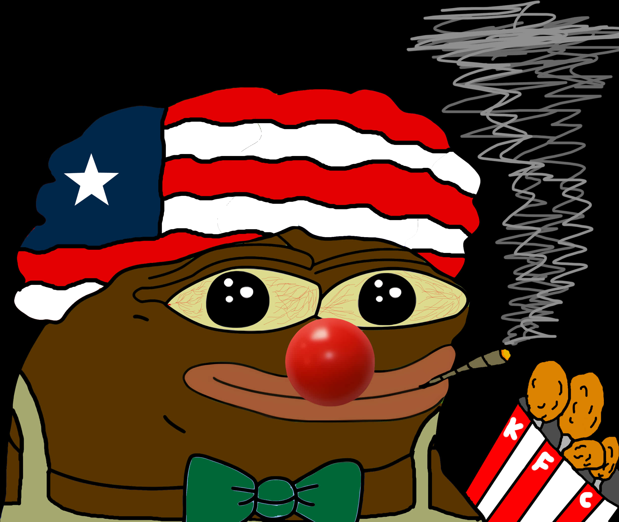 Cartoon Clip Art - Clown Pepe Smoking, HD Png Download PNG image with a transparent background, free high-resolution download