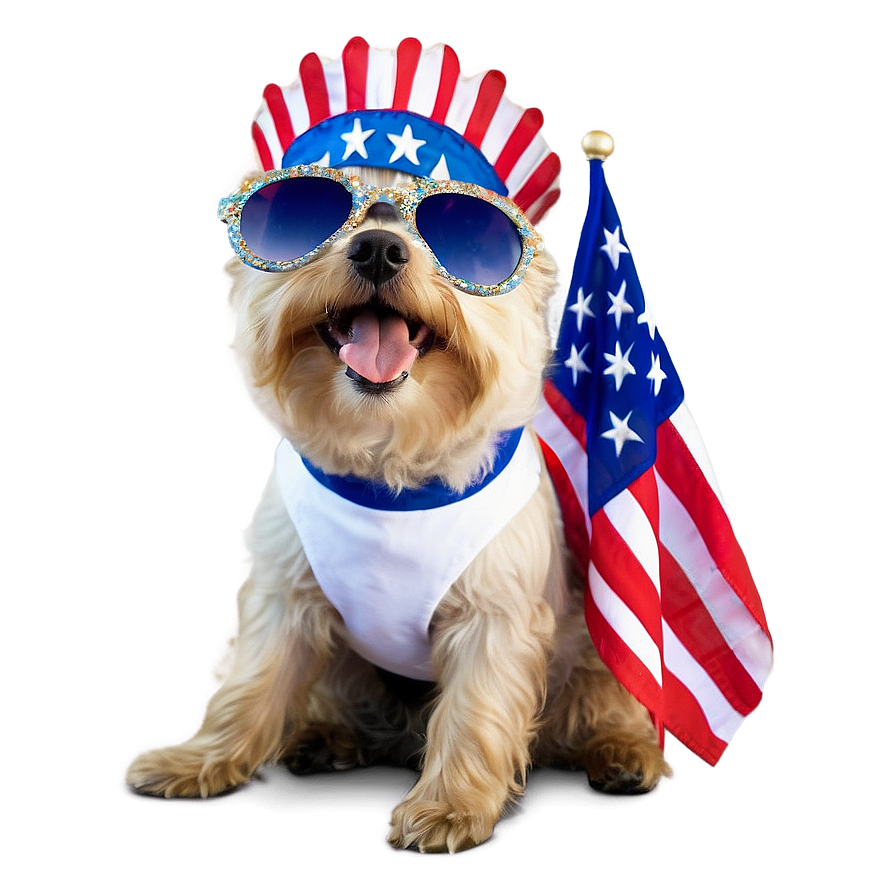 Patriotic Dog Costume On 4th Of July Png Leu