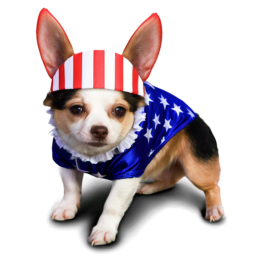 Patriotic Dog Costume On 4th Of July Png Nmq