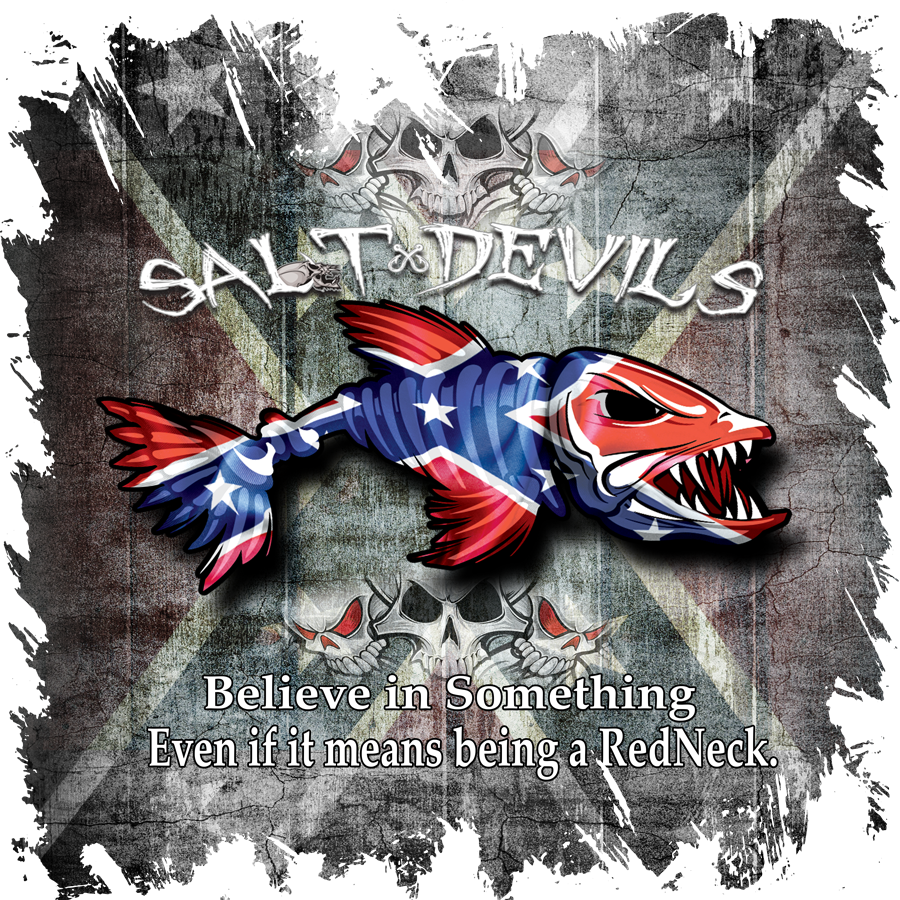 Patriotic Fish Redneck Motto