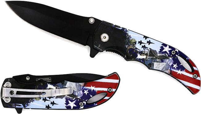 Patriotic Folding Knife