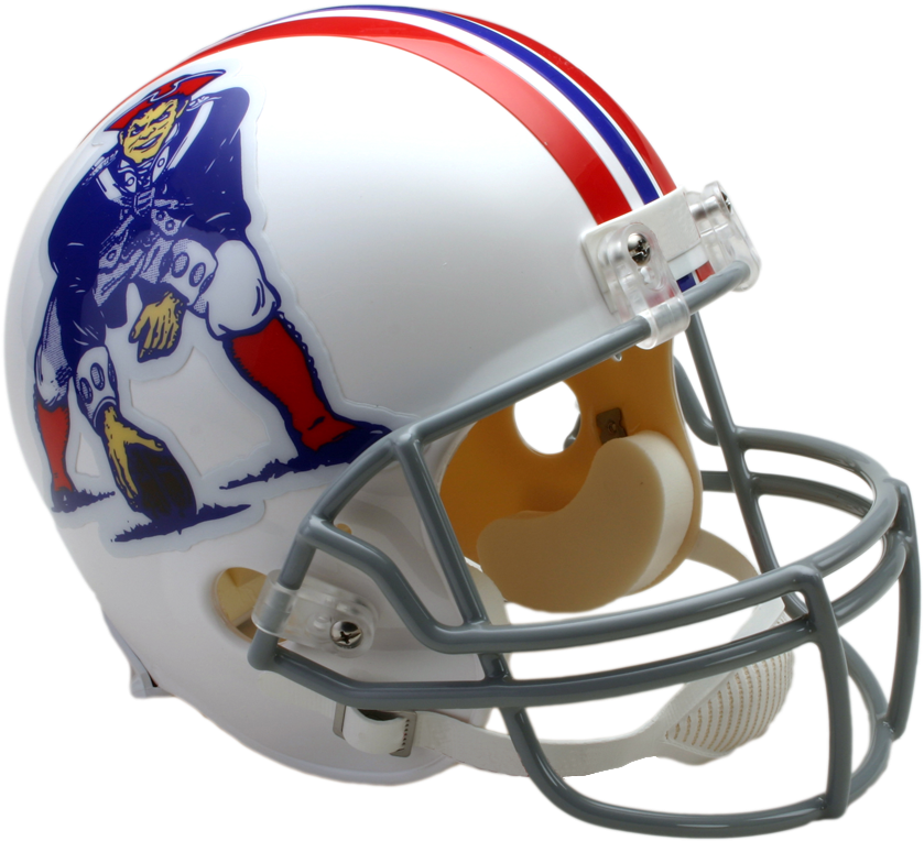 New England Patriots Vsr4 Replica Throwback Helmet - Throwback Washington Redskins Helmet, HD Png Download PNG with transparent background