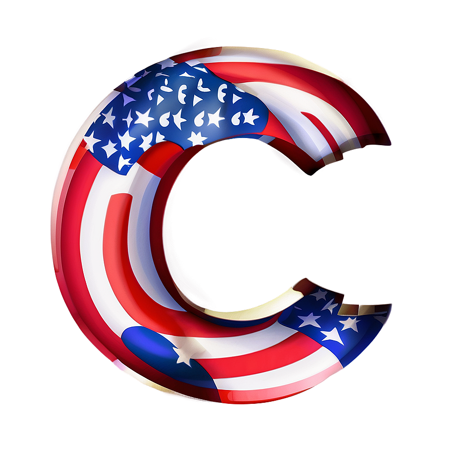 Patriotic Letter C Png Cfw25