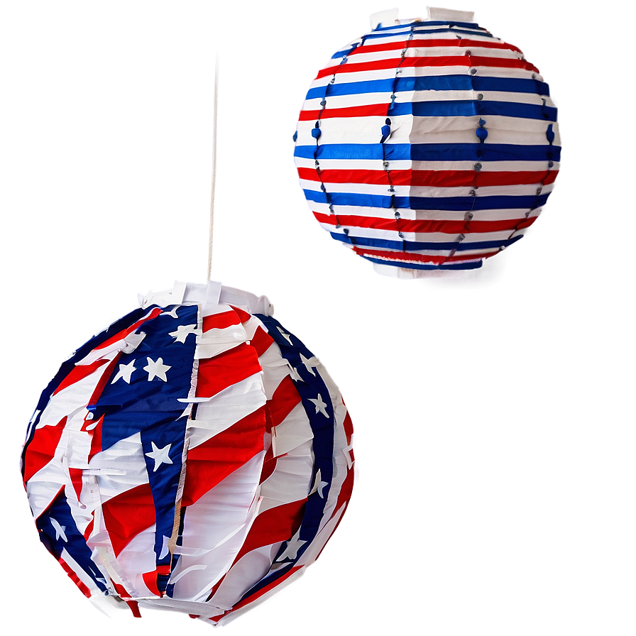 Patriotic Paper Lanterns Png 05212024