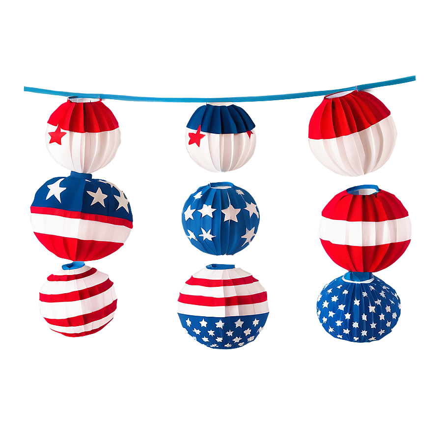 Patriotic Paper Lanterns Png Bxi70