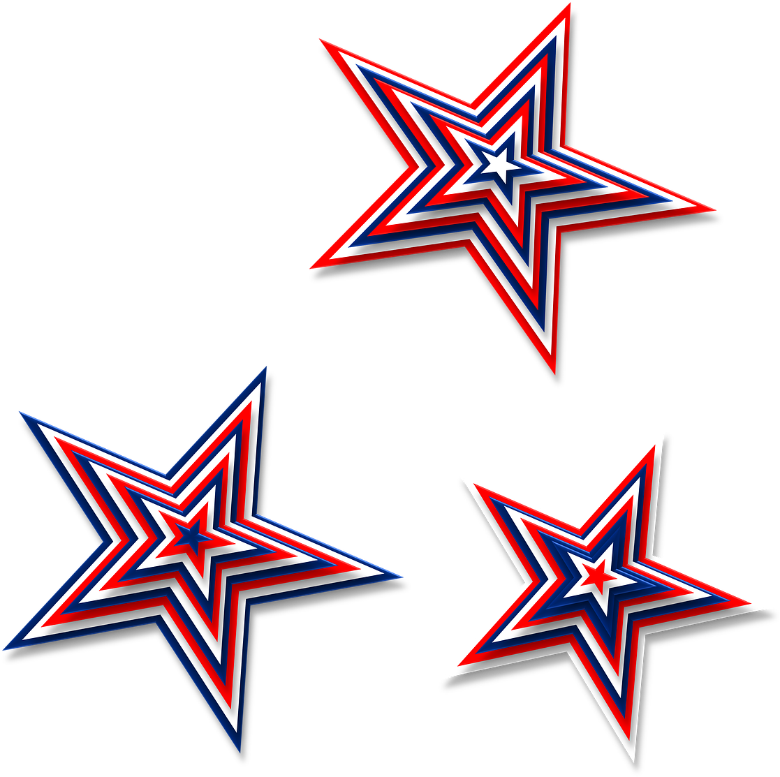 Red White & Blue Stars, HD Png Download PNG with transparent background