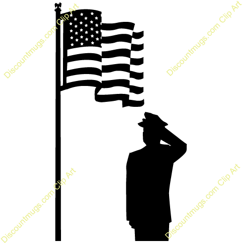 Military Salute Clipart - Soldier Saluting Silhouette PNG with transparent background