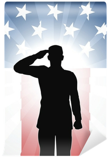 Patriotic Salute Silhouette