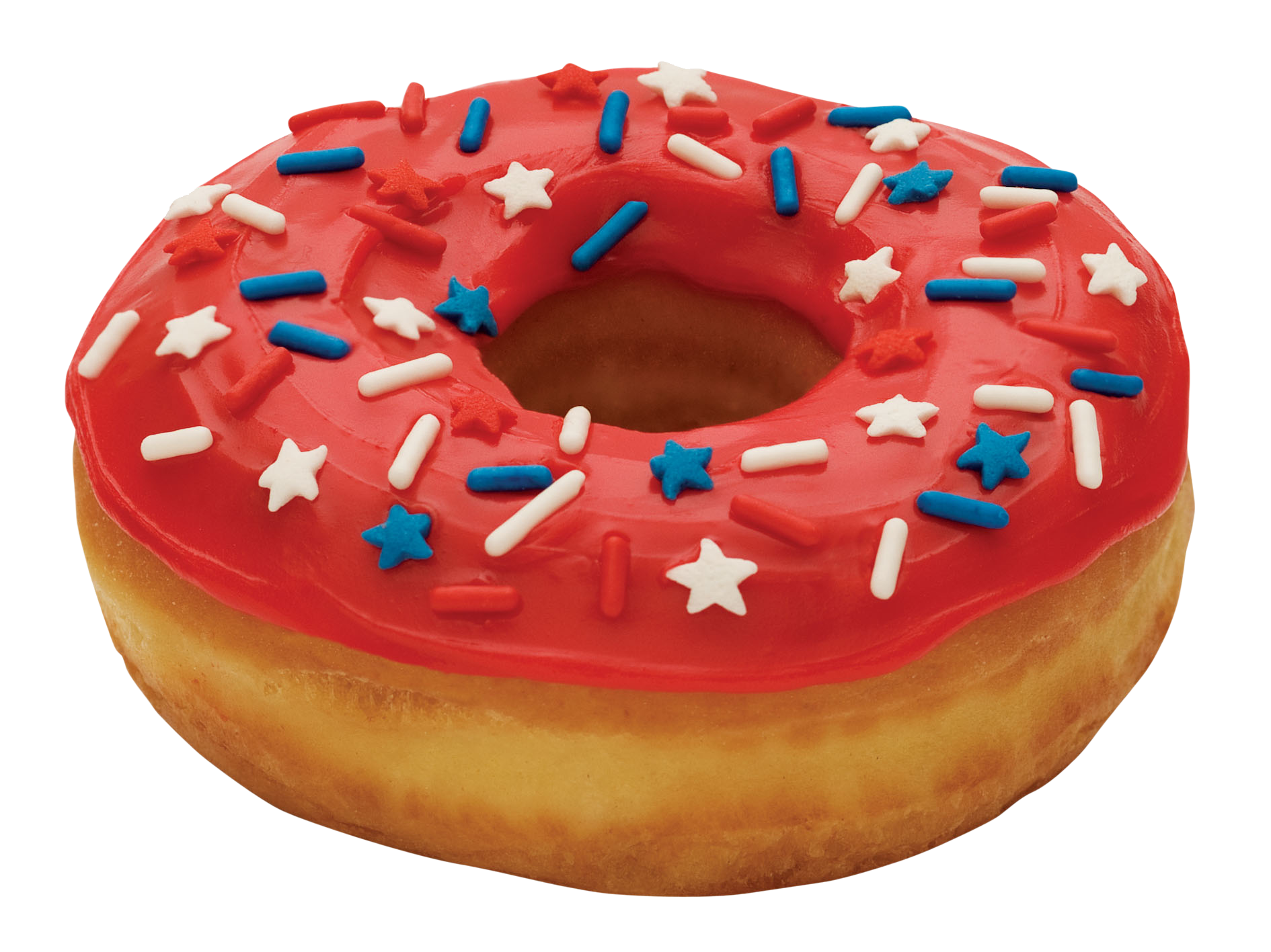 Patriotic Sprinkled Donut.png PNG with transparent background