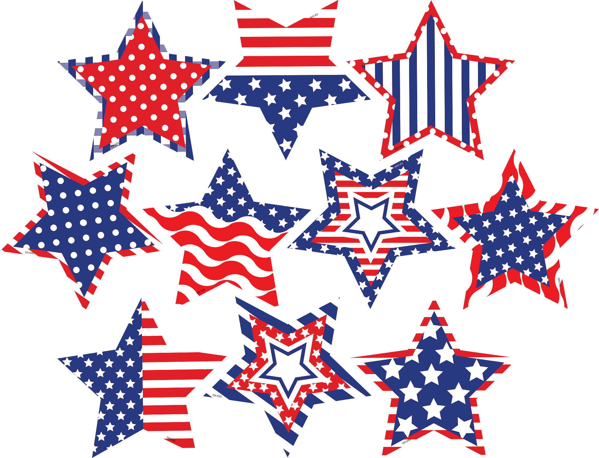 Transparent Fancy Star Clipart - Patriotic Stars, HD Png Download PNG with transparent background