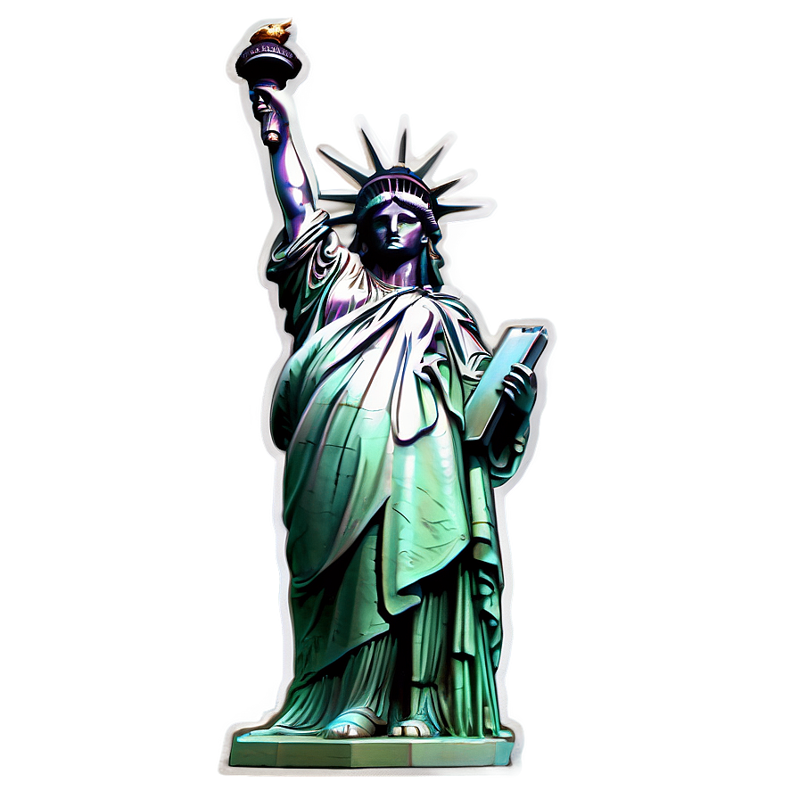 Patriotic Statue Of Liberty Emblem Png Myl37