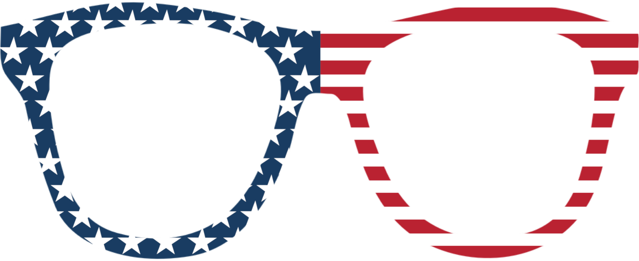 Patriotic Sunglasses American Flag Design PNG with transparent background