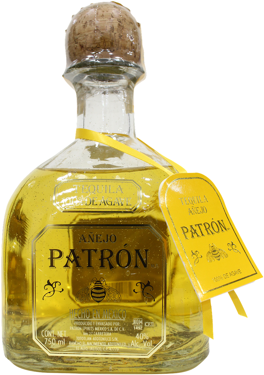 Patron Anejo Tequila Bottle