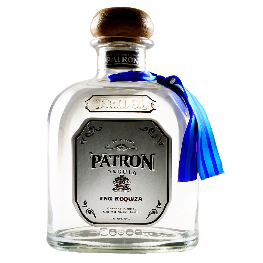 Patron Silver Tequila Clear Bottle Png 18