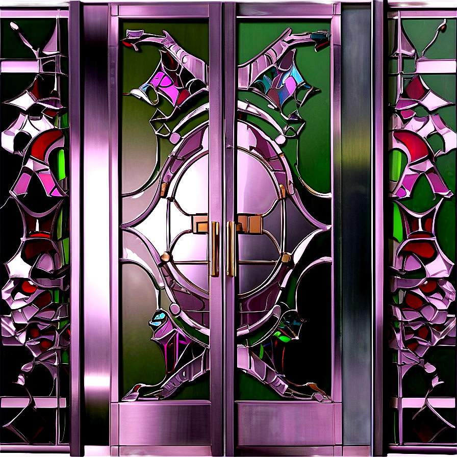 Patterned Glass Door PNG gkt62 PNG with transparent background