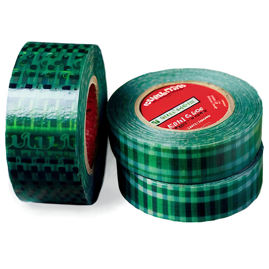 Patterned Green Tape Png 06282024