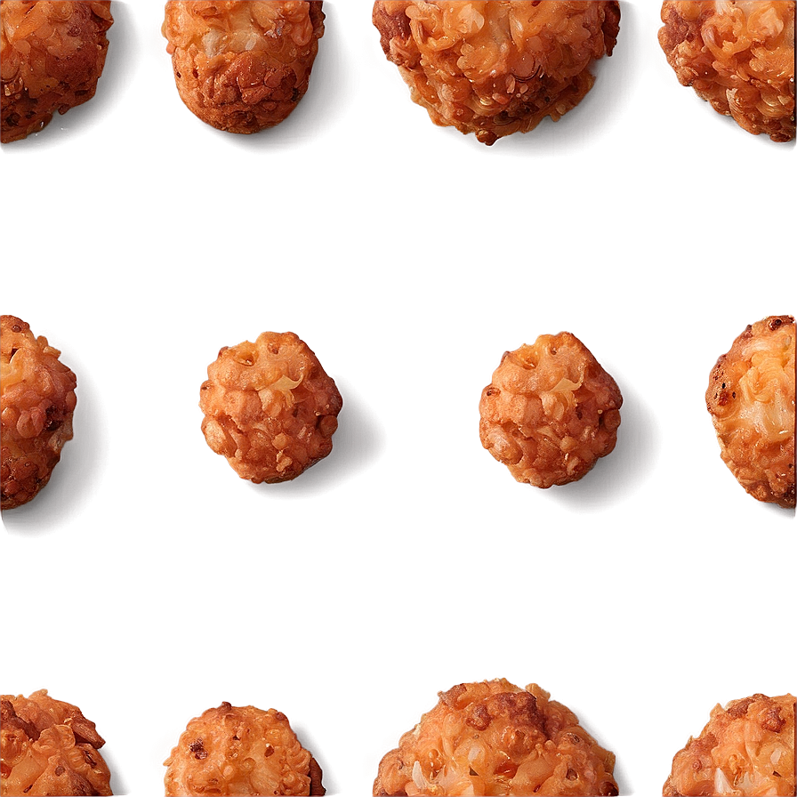 Patterned Meatballson Teal Background